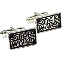 Logotipo Star Wars gemelos - Negro Novedad gemelos de plata con inscripción